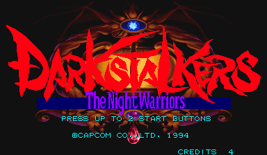 Darkstalkers: The Night Warriors (Asia 940705) Title Screen